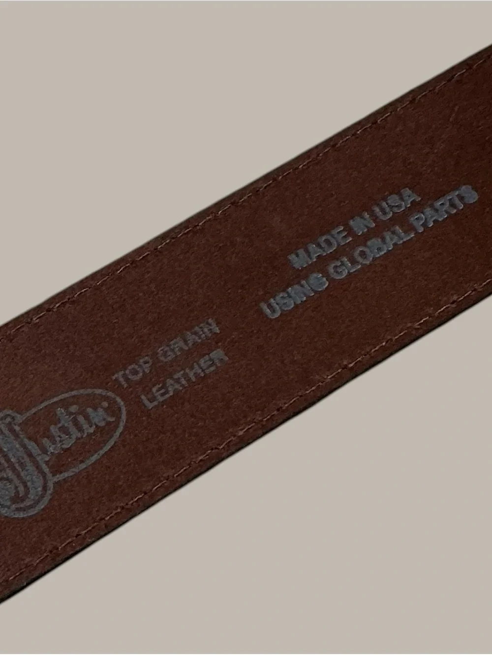 Justin C11745 Brown Top Grain Leather Western Belt Size 40